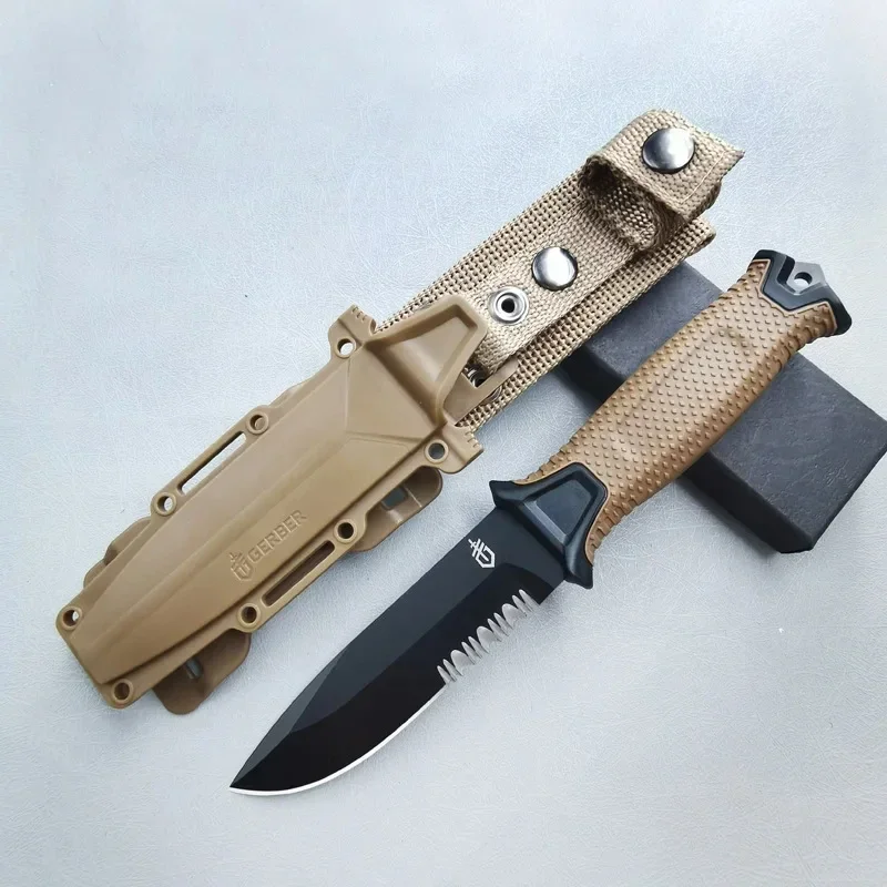Bushcraft Knife Fixed - Cuchillo Plegable para Exteriores, Multiusos, para