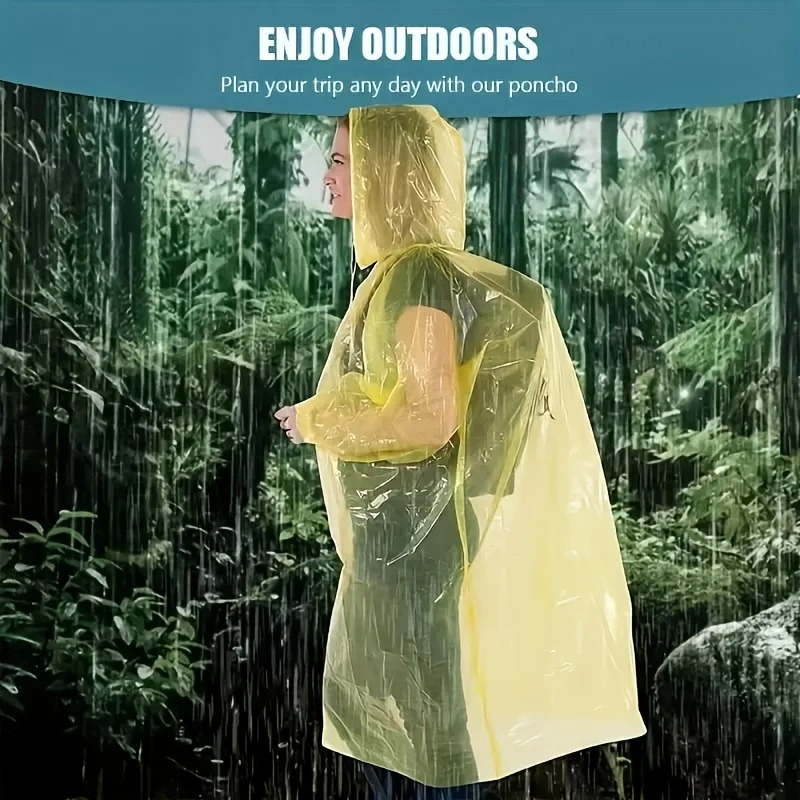Emergency Poncho Rain - Chubasquero impermeable desechable para senderismo al