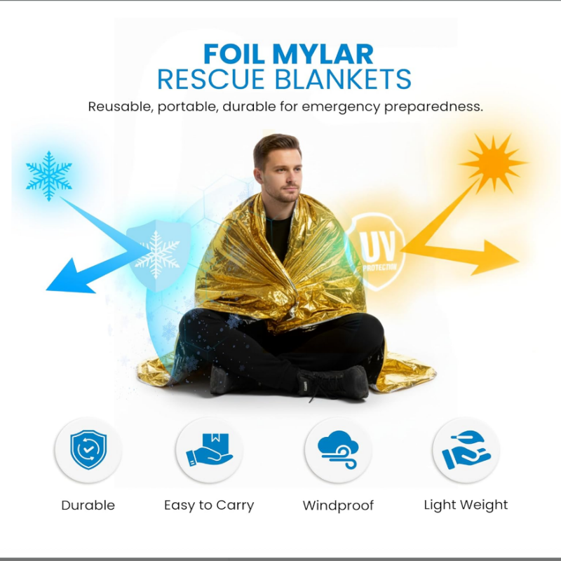 Paquete de 10 Mantas Térmicas  - Survival Blanket Reflective reseña y precio