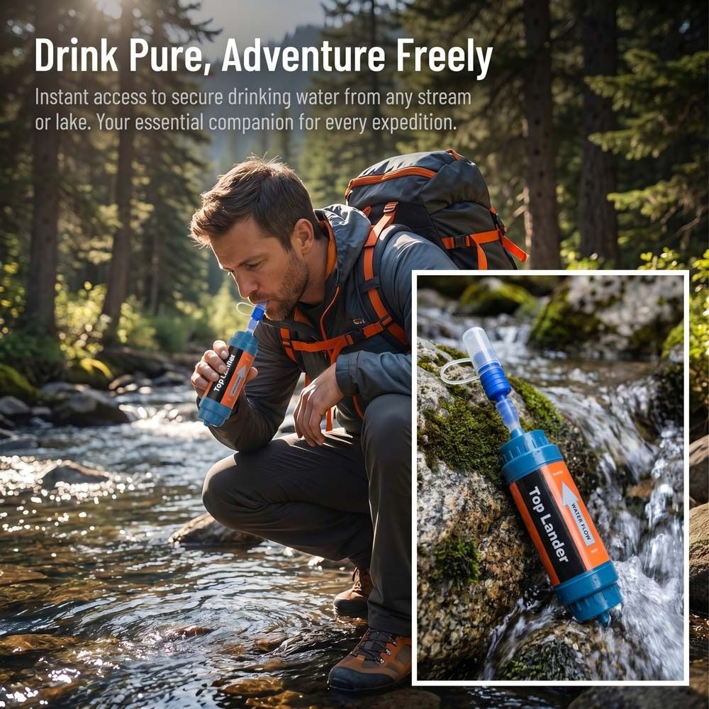 Mini filtro de agua portátil t - Water Purification Straw reseña y precio