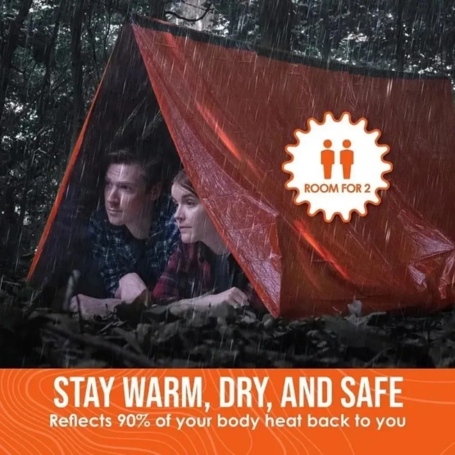 Saco de dormir de emergencia a - Emergency Mylar Tent reseña y precio