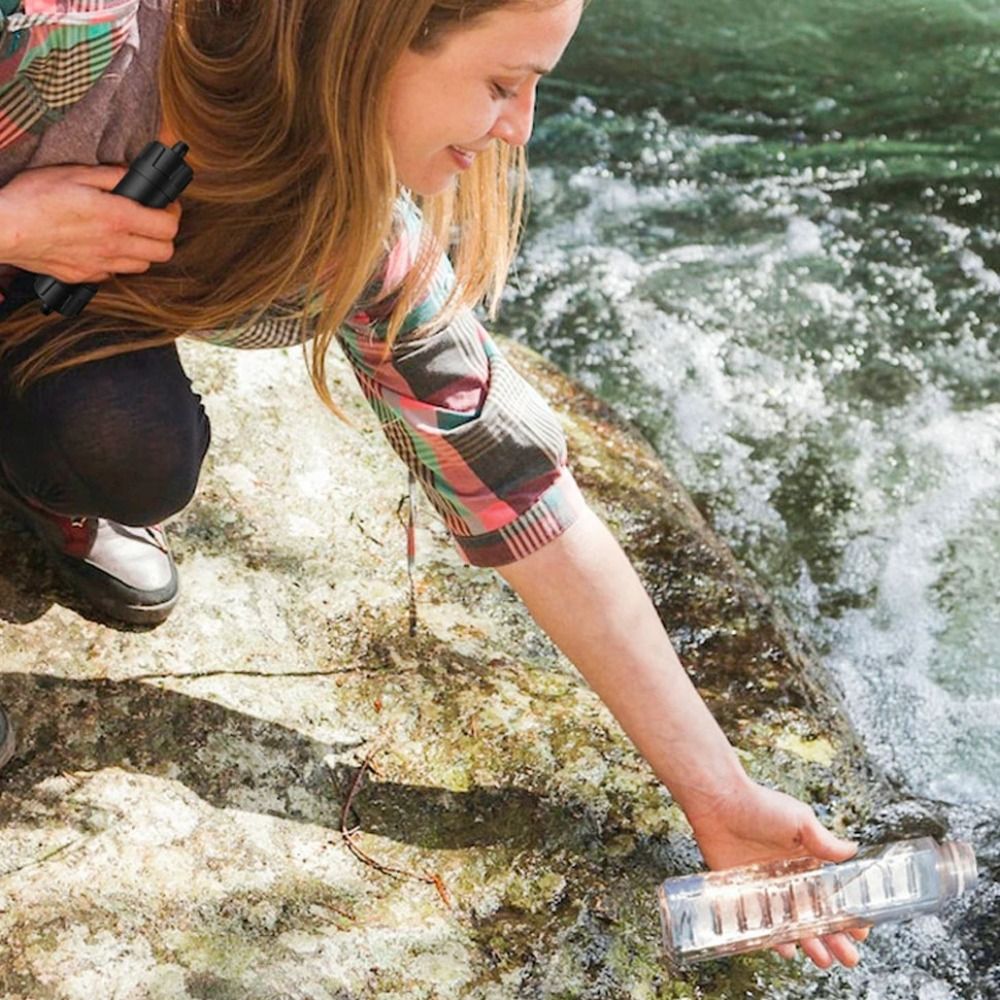 Mini filtro de agua portátil,  - Water Purification Straw reseña y precio